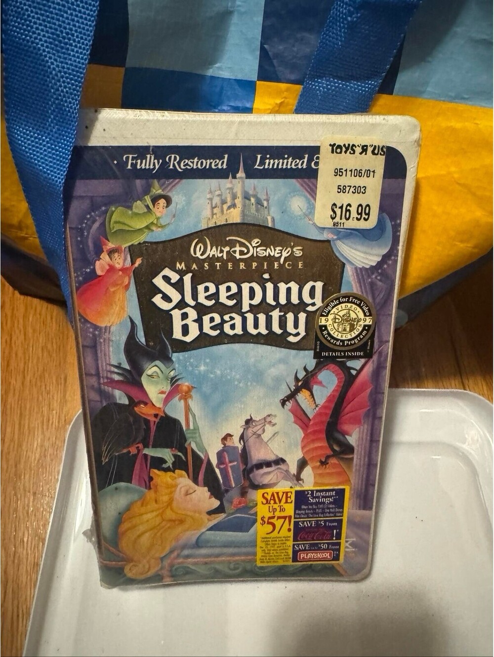 Disney Sleeping Beauty Masterpiece Collection VHS Tape New Blue Case